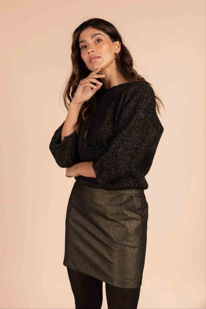 [658936] Jupe en tissu givré - 4 Roses (36)