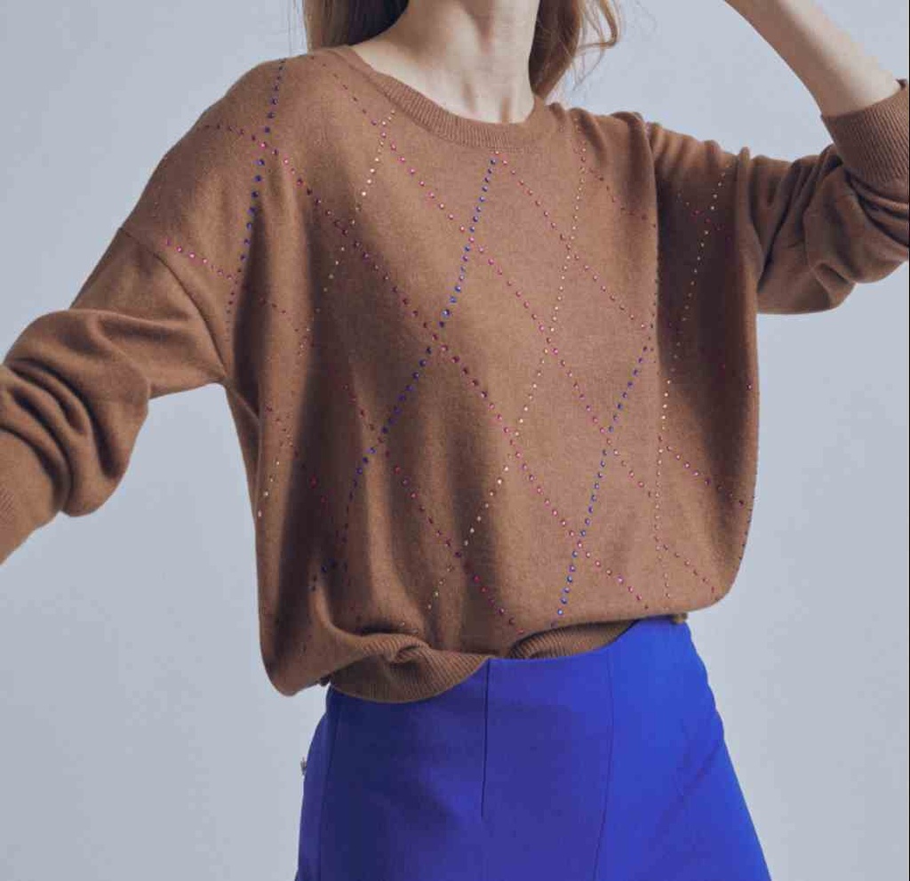 [32461007xs] Pull à strass - Maïté by Lola (XS)