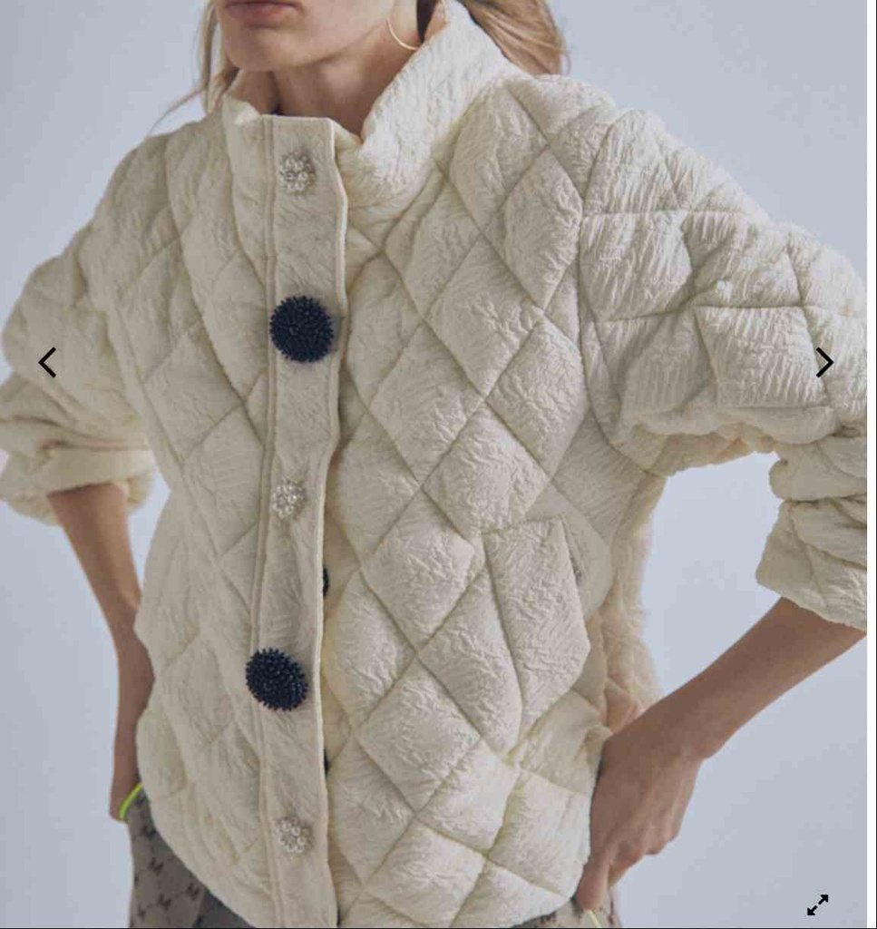 Manteau Court, Boutons bijoux - Maïté by Lola