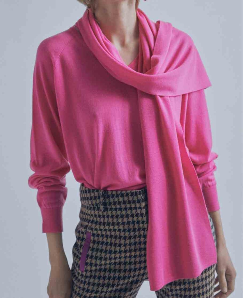 Pull Echarpe, Col V - Maïté by Lola