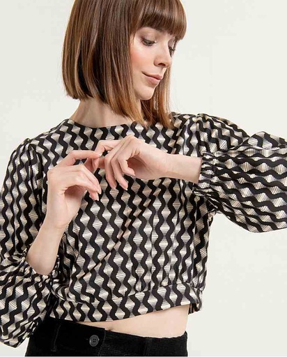 Chemise courte à manches bouffantes - Surkana