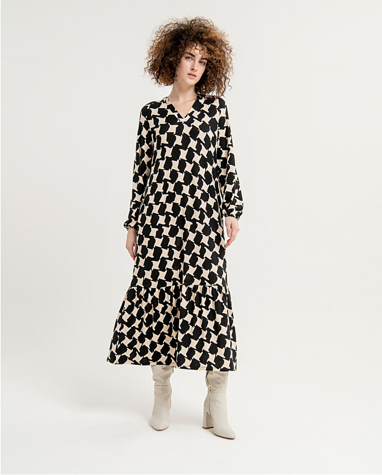 Robe longue à manches bouffantes - Surkana