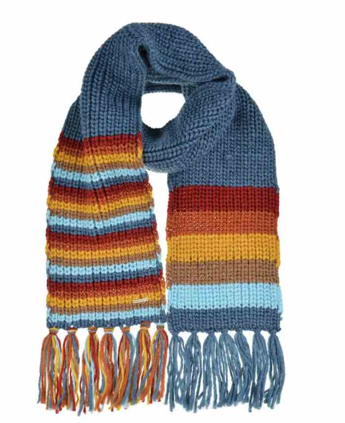 Echarpe rayée en tricot à franges - Seeberger