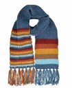 Echarpe rayée en tricot à franges - Seeberger