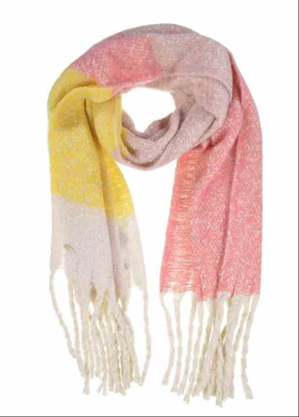 Echarpe tissée à carreaux et franges - Seeberger