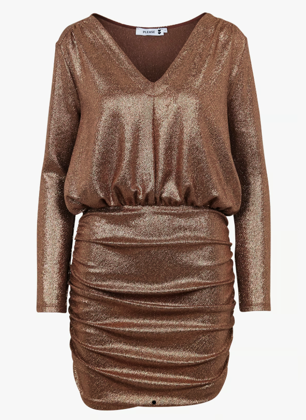 Robe courte dorée - Please