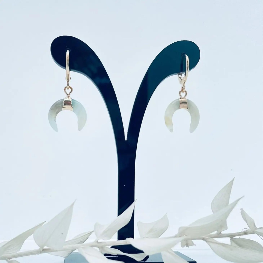 Mini créoles natural stone - Huracan