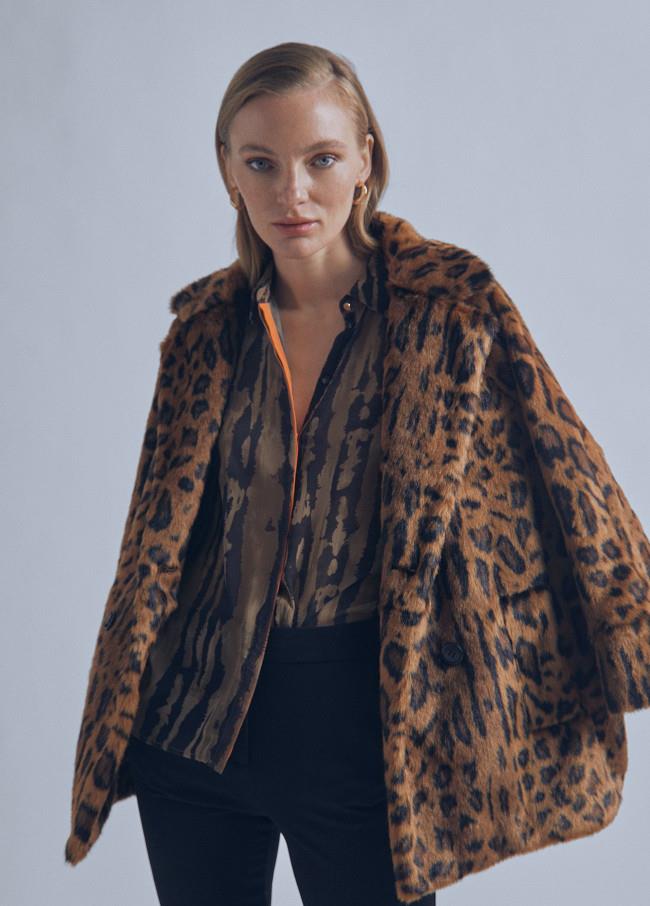Manteau Léopard en fourrure - Maïté by Lola