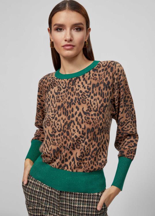 Pull Léopard et Vert - Maïté by Lola (XS)