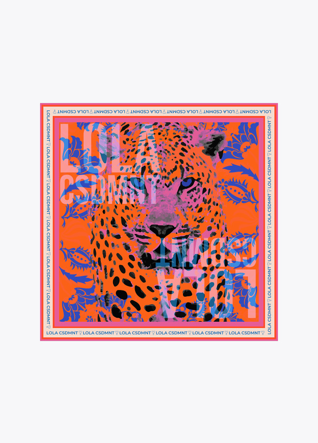 Foulard léopard orange - Lola Casademunt