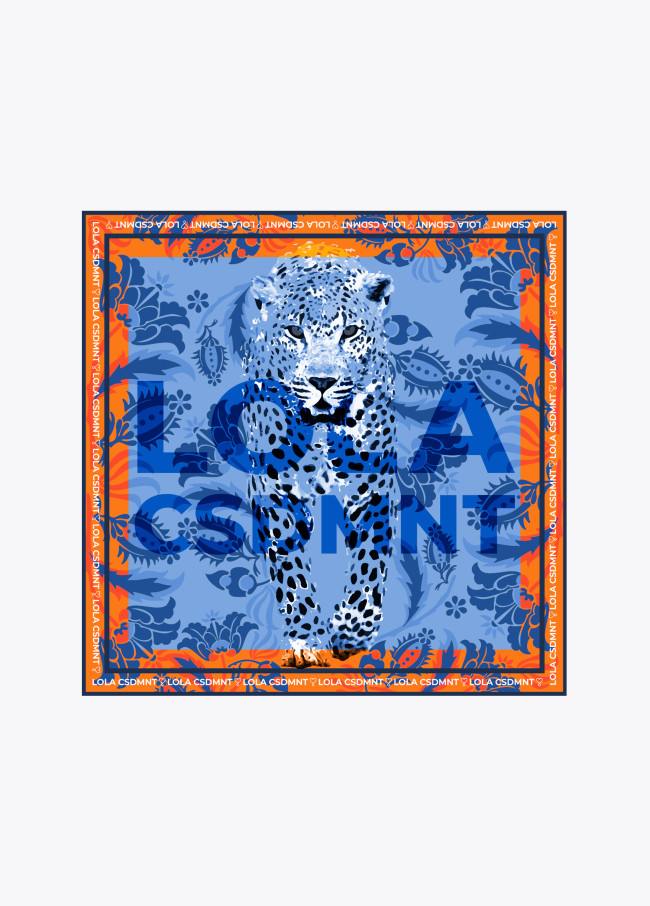 Foulard Léopard Bleu/Orange LS2407004 - Lola Casademunt