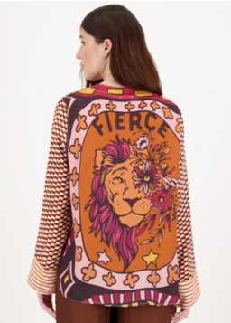 Chemise col V LEONA sunset-Me369