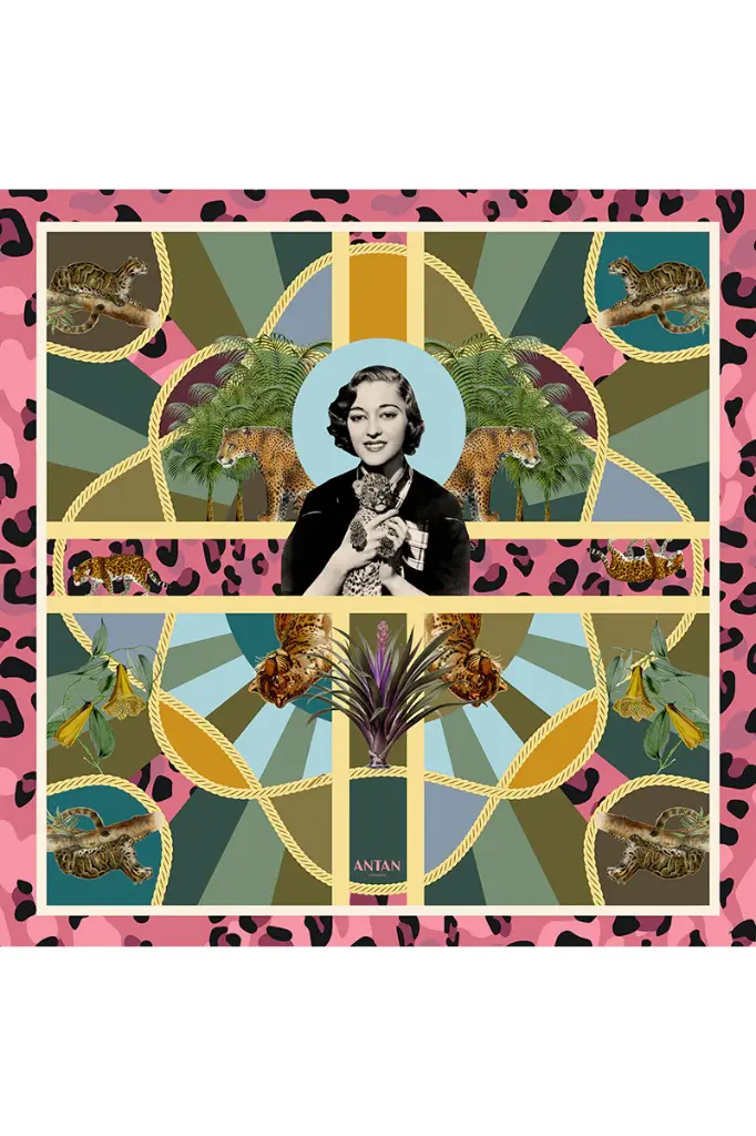 Carré de soie GRRR! - Antan 