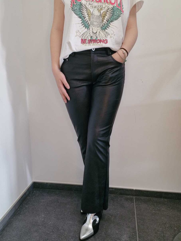 Pantalon Bootcut simili cuir - Please