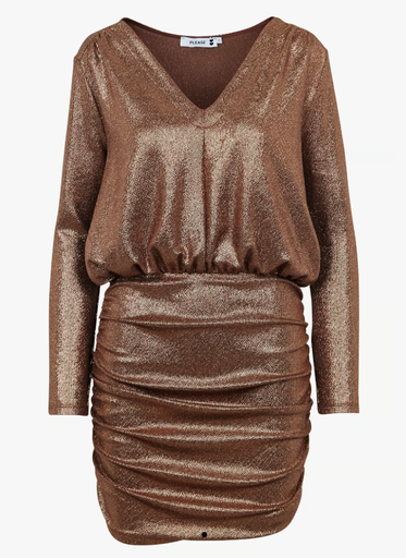 Robe courte dorée - Please