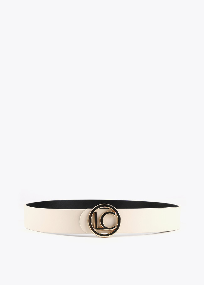 Ceinture réversible Ecru/Noir - Lola Casademunt