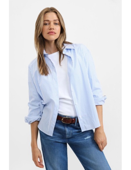Chemise Blanche/Bleu - Please