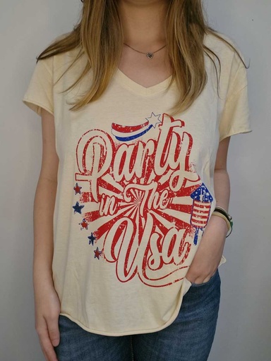[T6400164CS] T-shirt vintage écru - Please