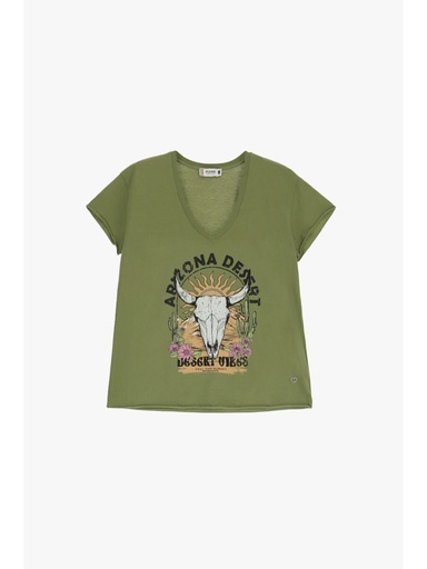 [T6400164CT] T-shirt vert - Please