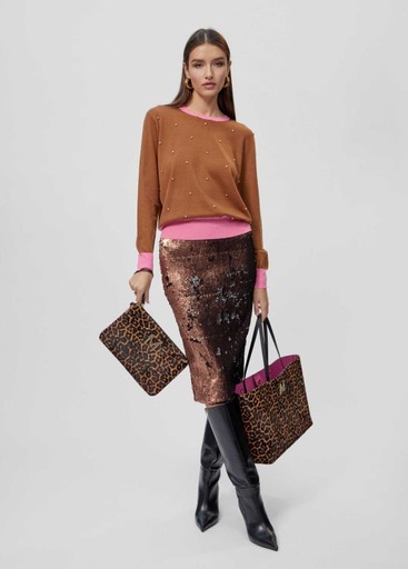[32368002] Jupe crayon sequins - Maïté by Lola